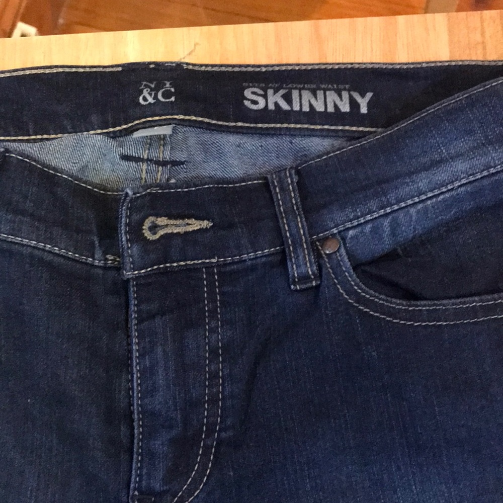 NY&C skinny dark blue jeans size 6